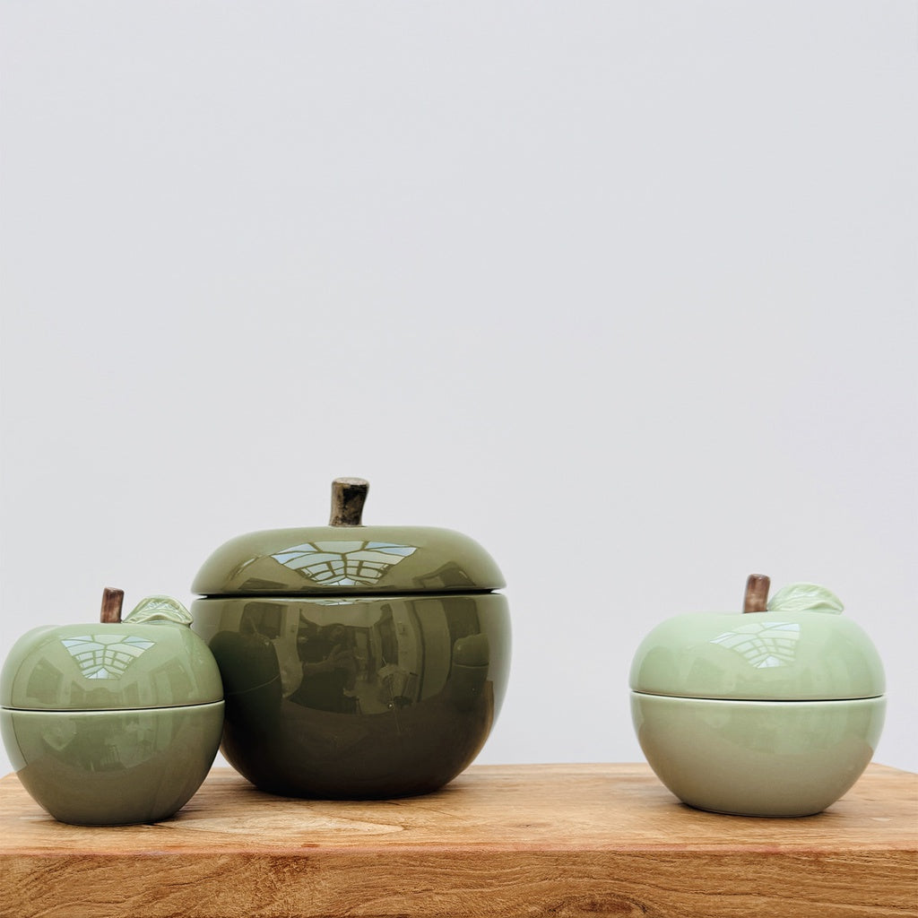 Bougie pom' glow matcha salvia D9,8 H10,2cm