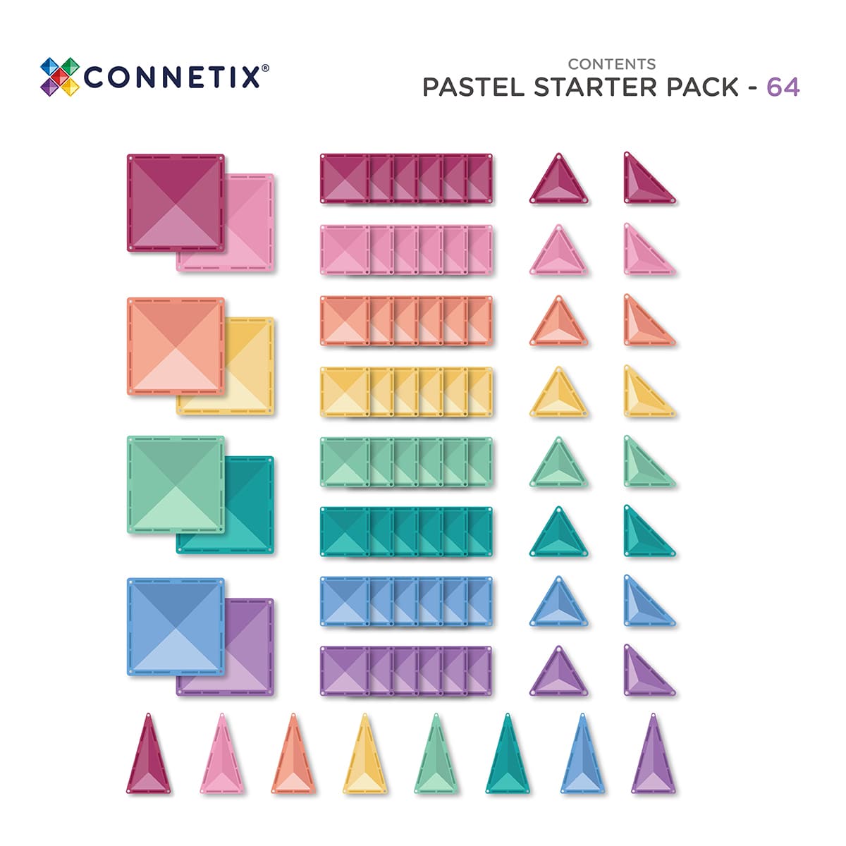 Pack de démarrage pastel 64 pièces