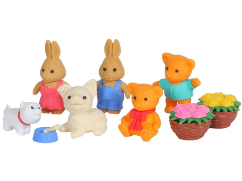 Set de gommes kawaii - Les animaux du parc - Iwako (Made in Japan)