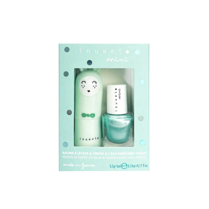 Coffret duo baume à lèvres & vernis à l'eau - Aqua - INUWET