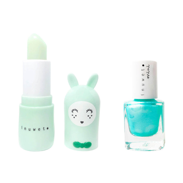 Coffret duo baume à lèvres & vernis à l'eau - Aqua - INUWET