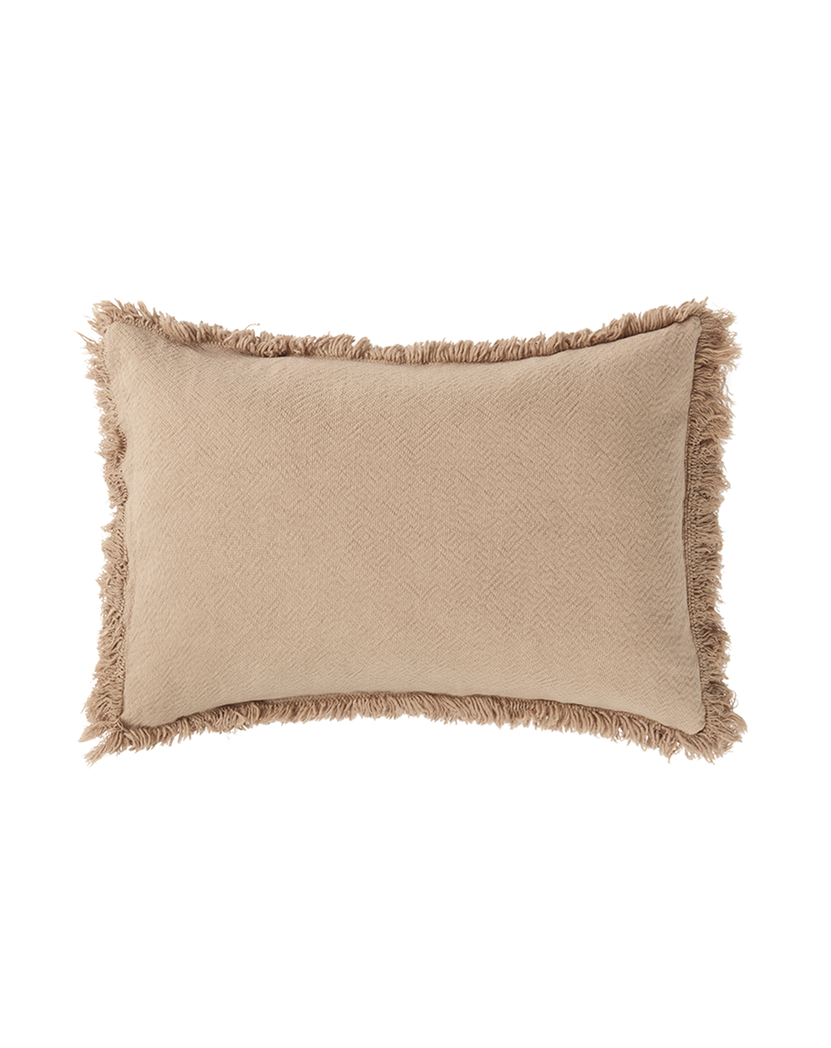COUSSIN À FRANGES LANDSCAPE EN COTON LAVÉ