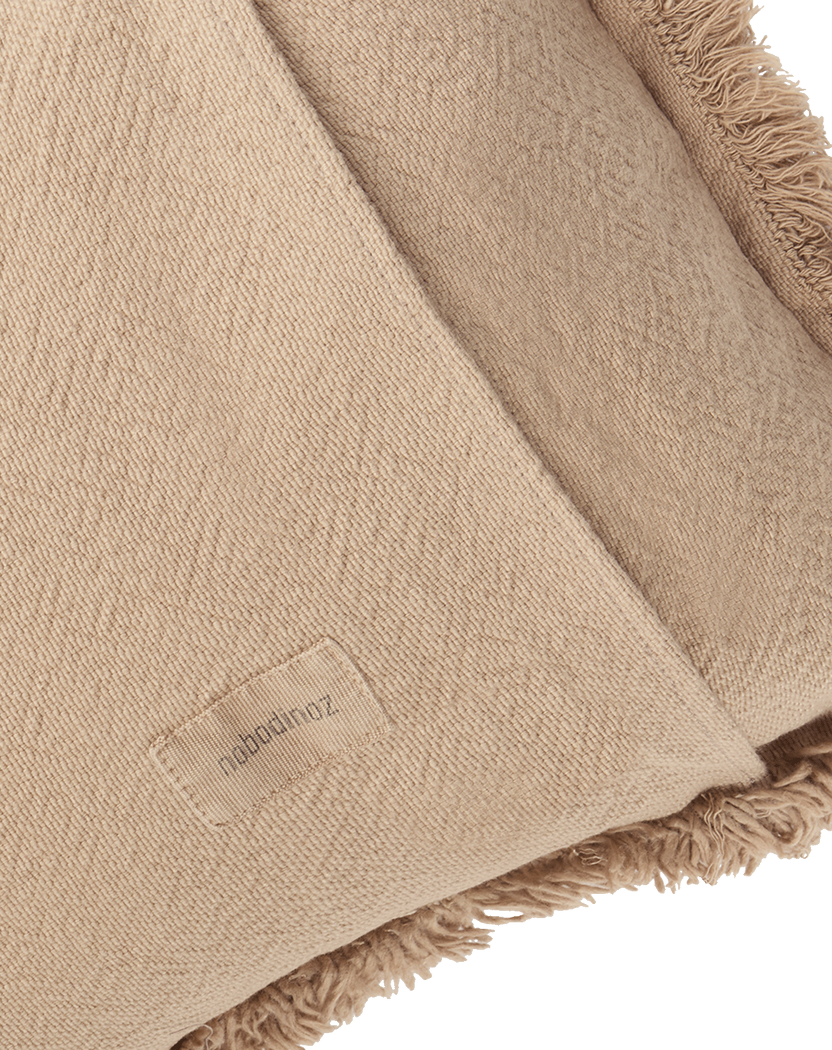 COUSSIN À FRANGES LANDSCAPE EN COTON LAVÉ