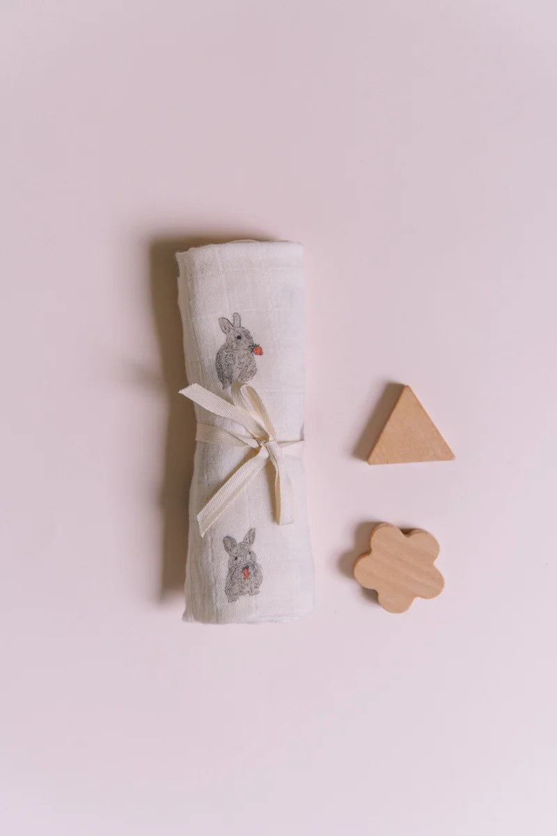 Petit Lange Doudou - Ecru Lapins