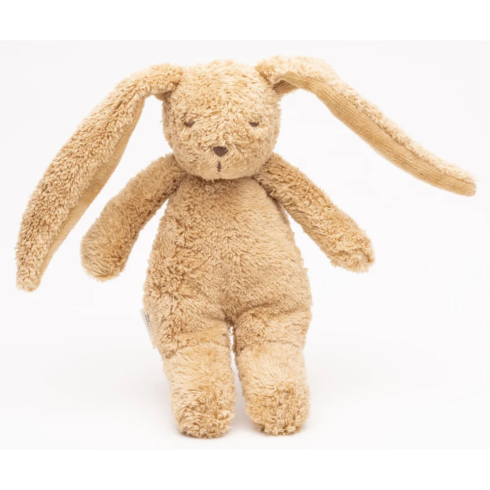 Moonie – Petit Lapin sensoriel en coton bio cappuccino