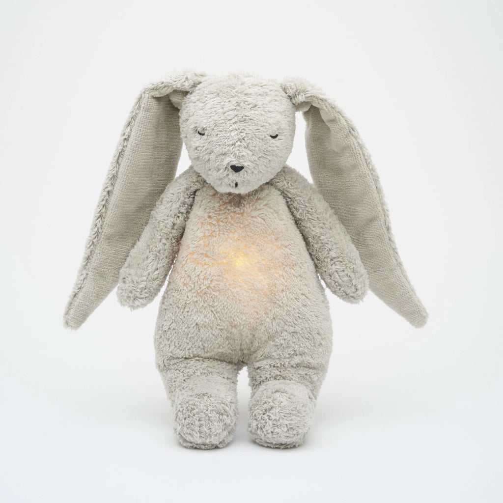 Moonie – lapin nature bio avec sons & lumières gris