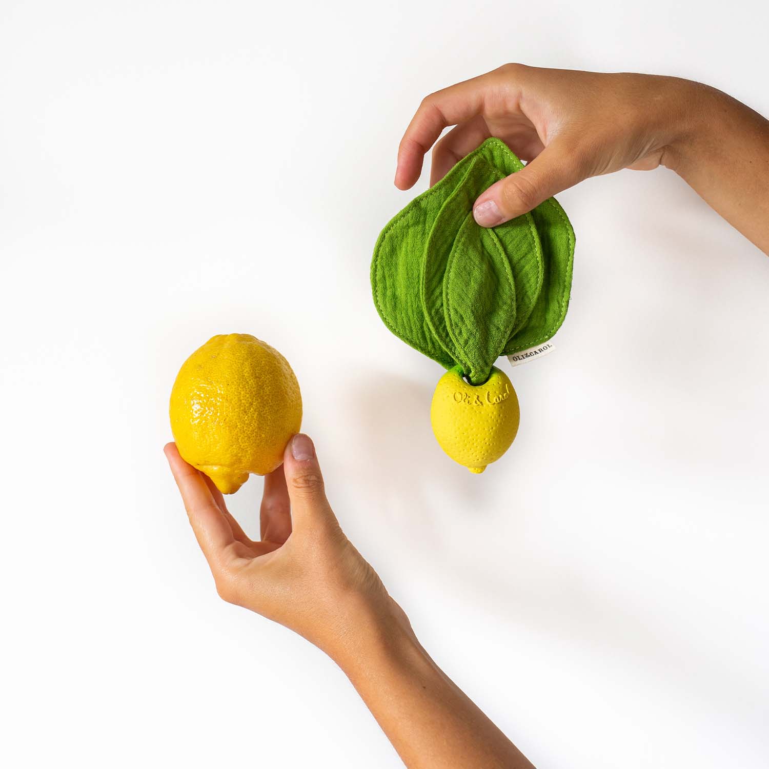 Lou Le Citron Mini Doudou-Anneau Dentition Bébé