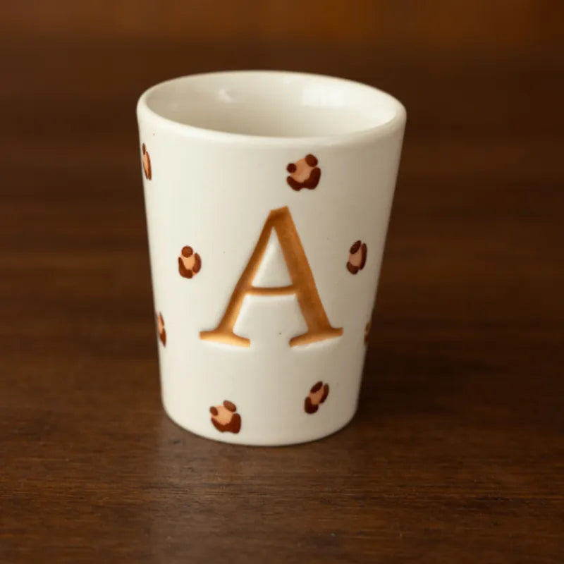 Tasse léopard - lettres