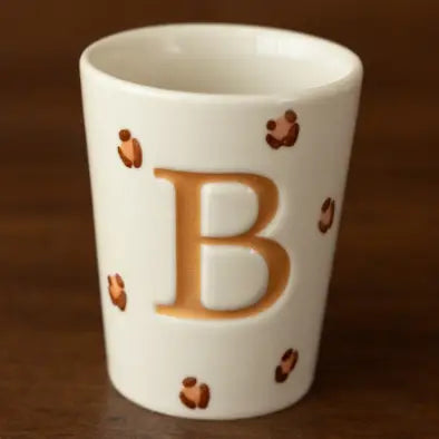 Tasse léopard - lettres