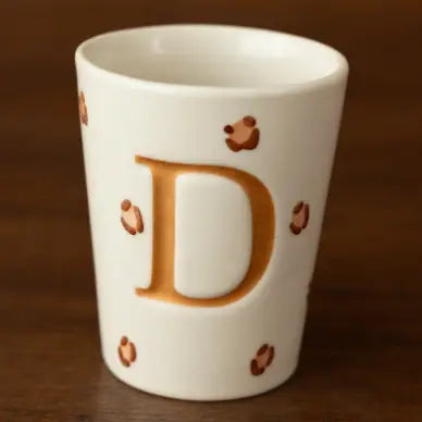 Tasse léopard - lettres