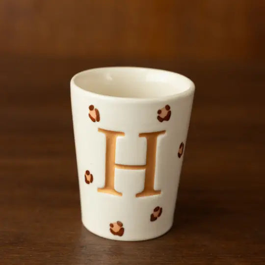 Tasse léopard - lettres