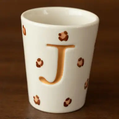 Tasse léopard - lettres