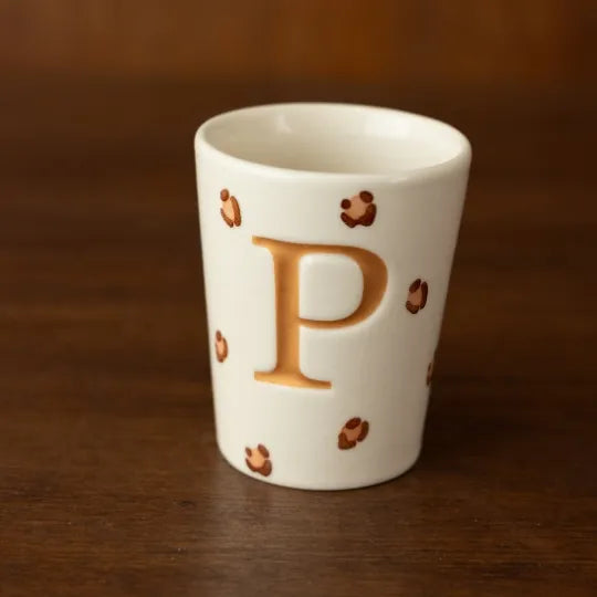 Tasse léopard - lettres