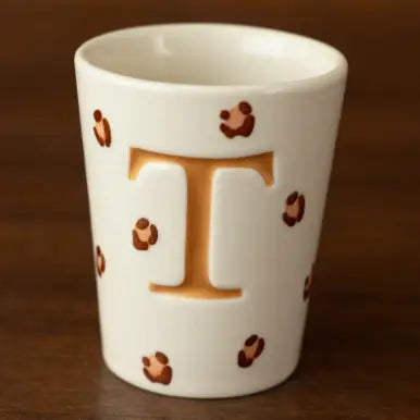 Tasse léopard - lettres