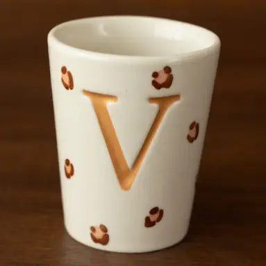 Tasse léopard - lettres