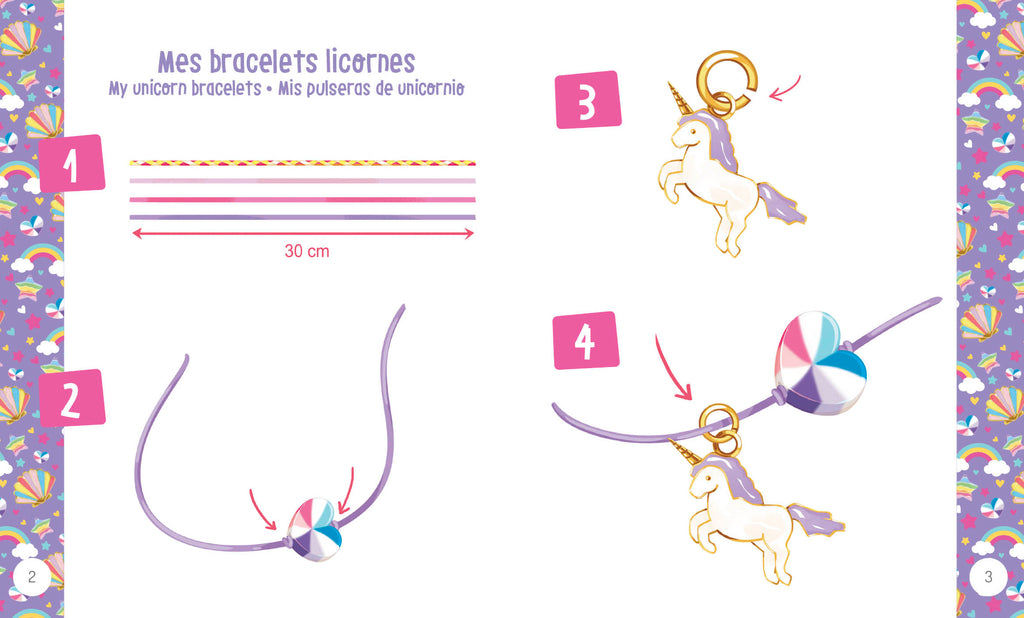 MON SUPERBE BIJOU - MES BRACELETS LICORNES FLUOS