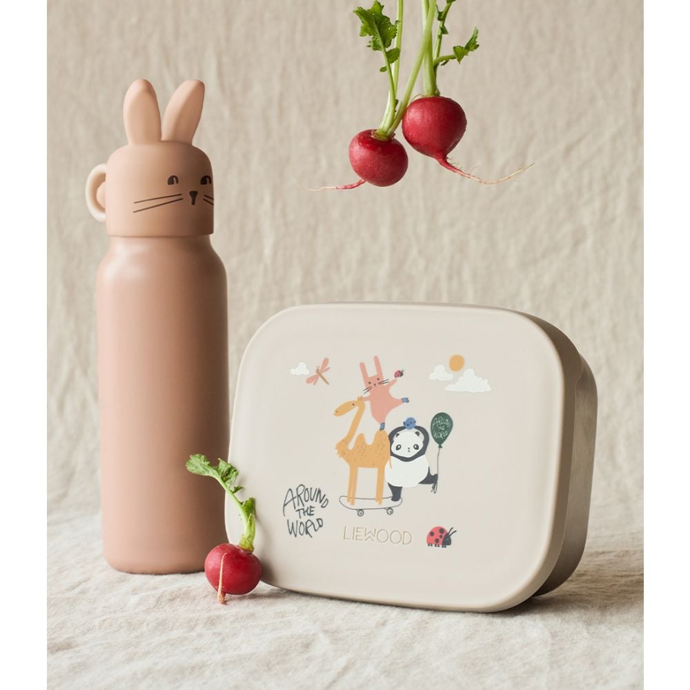 Gourde Falk inox 350 ml | Lapin rose - LIEWOOD