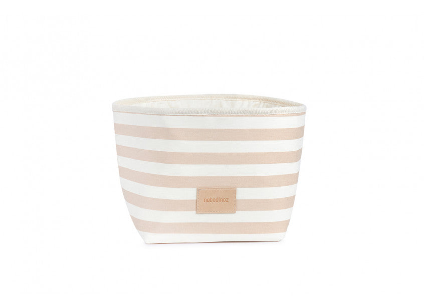 Panier à jouets Little Django • taupe stripes natural