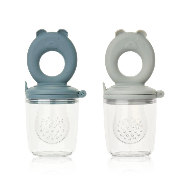 Lot de 2 tétines grignoteuses Miranda - WHALE BLUE/ DOVE BLUE