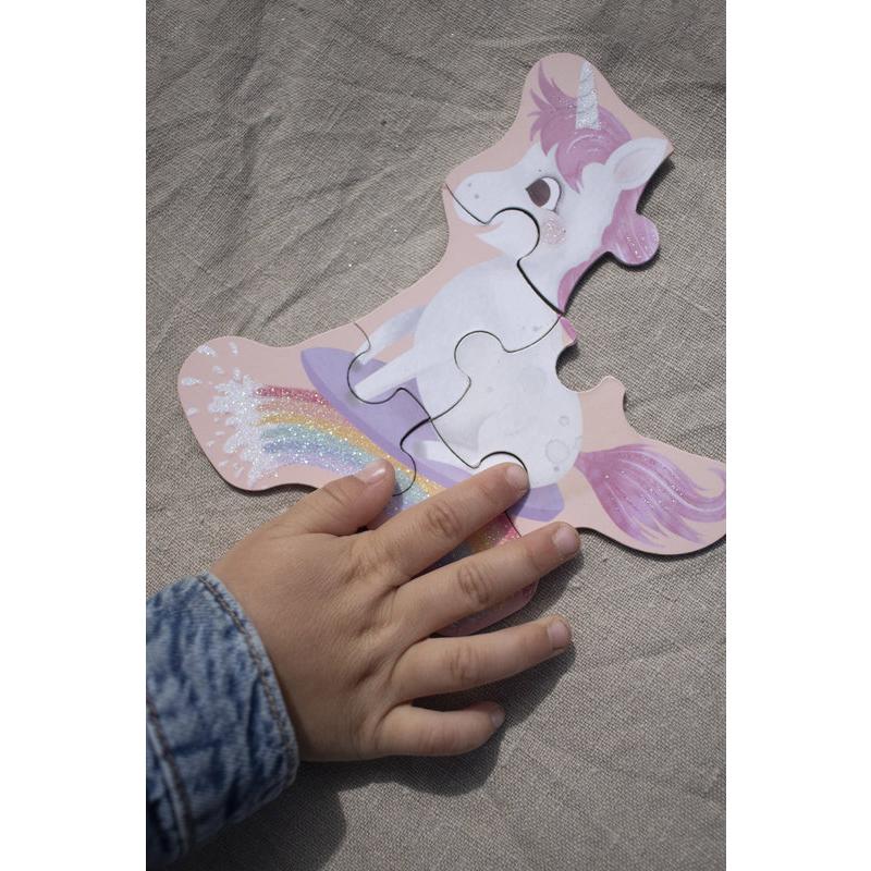 Lot de 7 puzzles La plage des licornes