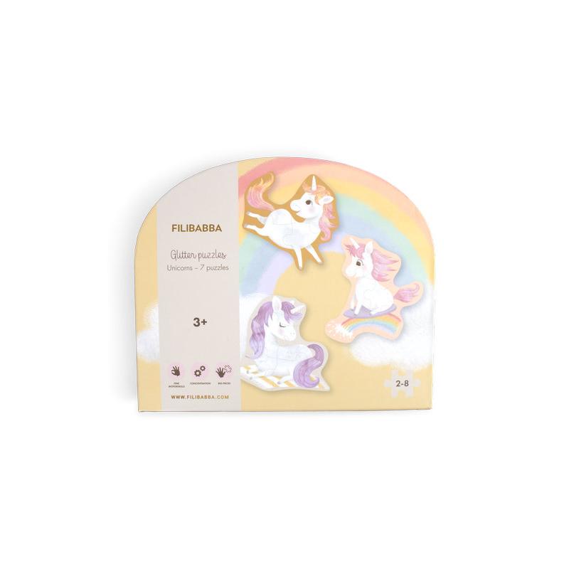 Lot de 7 puzzles La plage des licornes