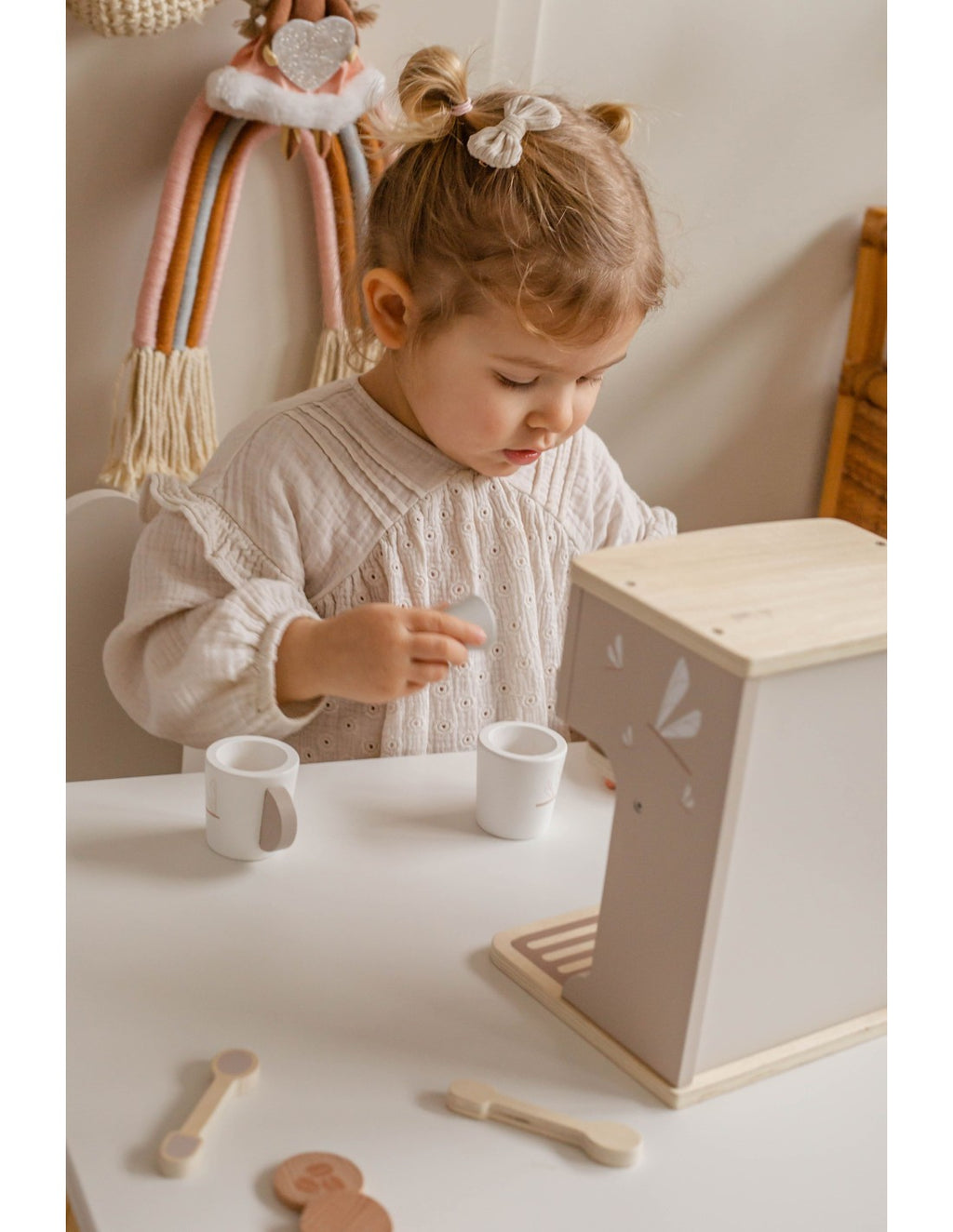 Machine à Expresso en Bois Nougat - Label Label