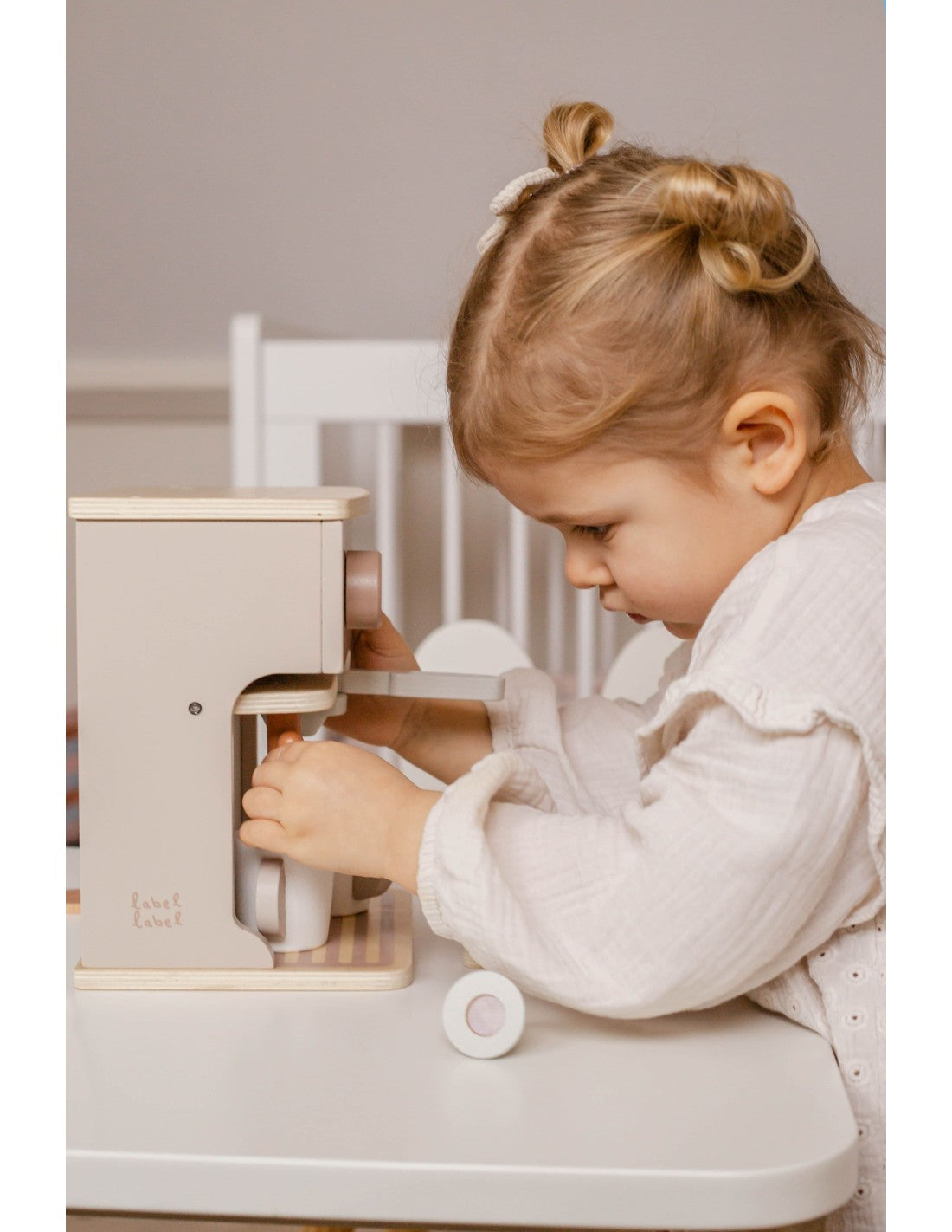 Machine à Expresso en Bois Nougat - Label Label