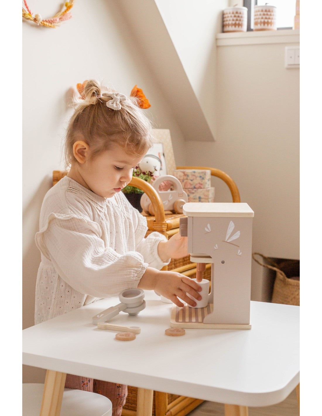 Machine à Expresso en Bois Nougat - Label Label