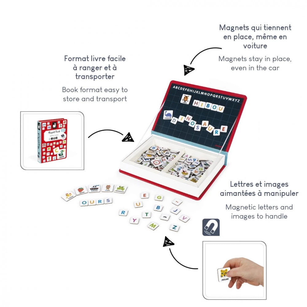 Magnéti'book alphabet français, 142 magnets