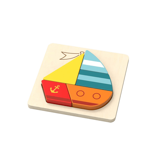 Petit puzzle en bois bateau