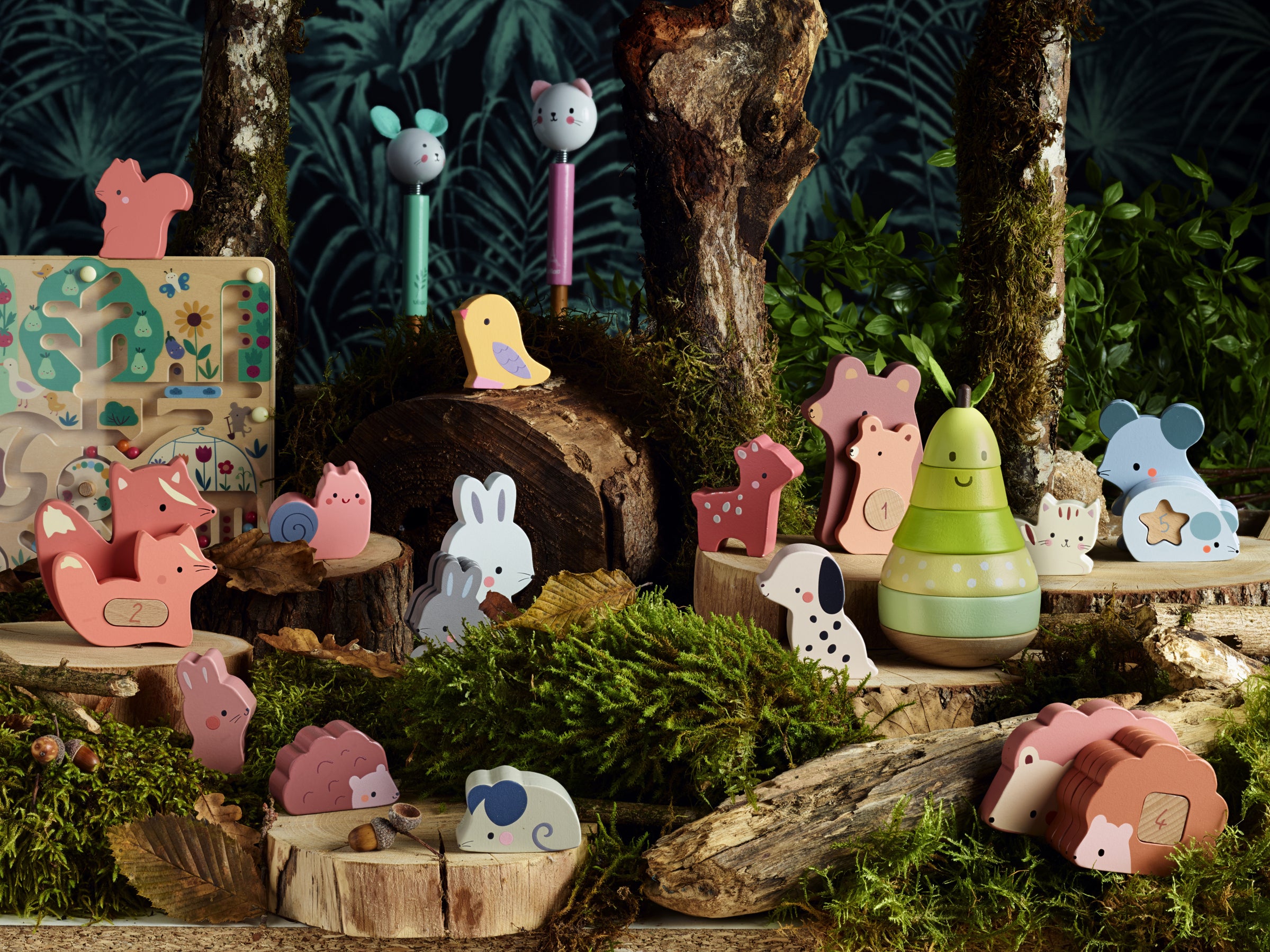 Maman-bébé - Puzzles d'éveil en bois