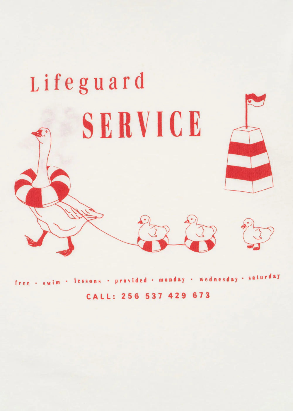T SHIRT ERA off white/lifeguard service