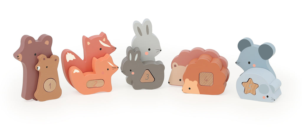 Maman-bébé - Puzzles d'éveil en bois