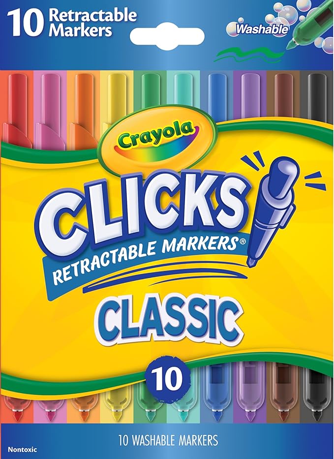 10 marqueurs clicks rétractables