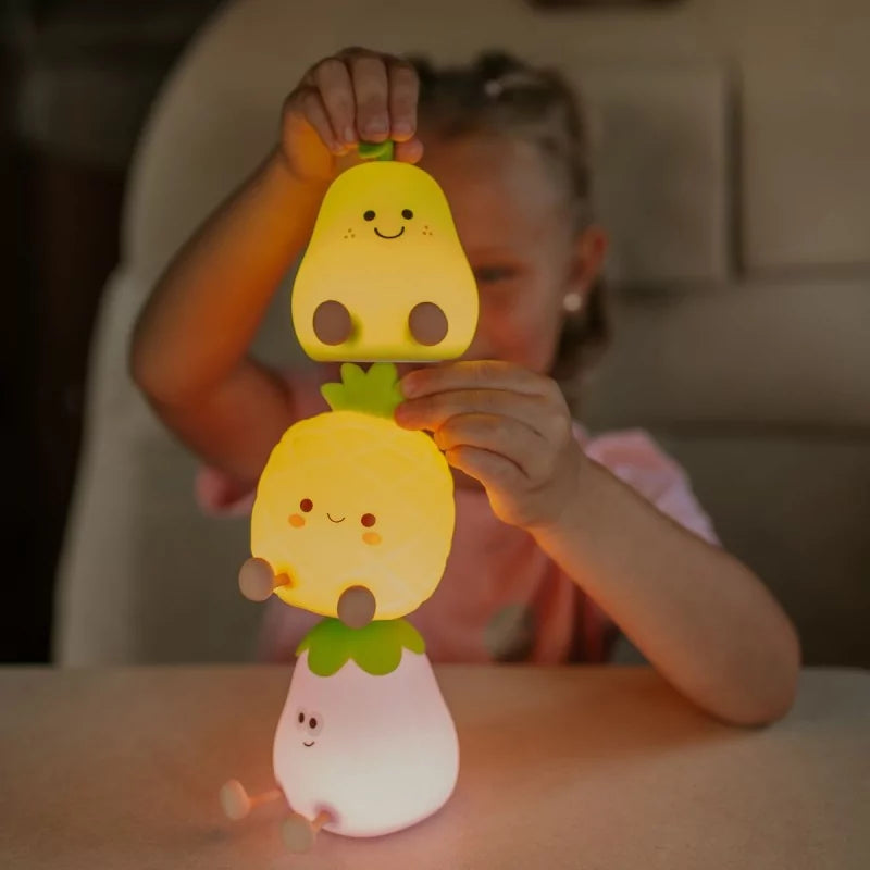 Lot de 3 mini veilleuses - Fruit Team