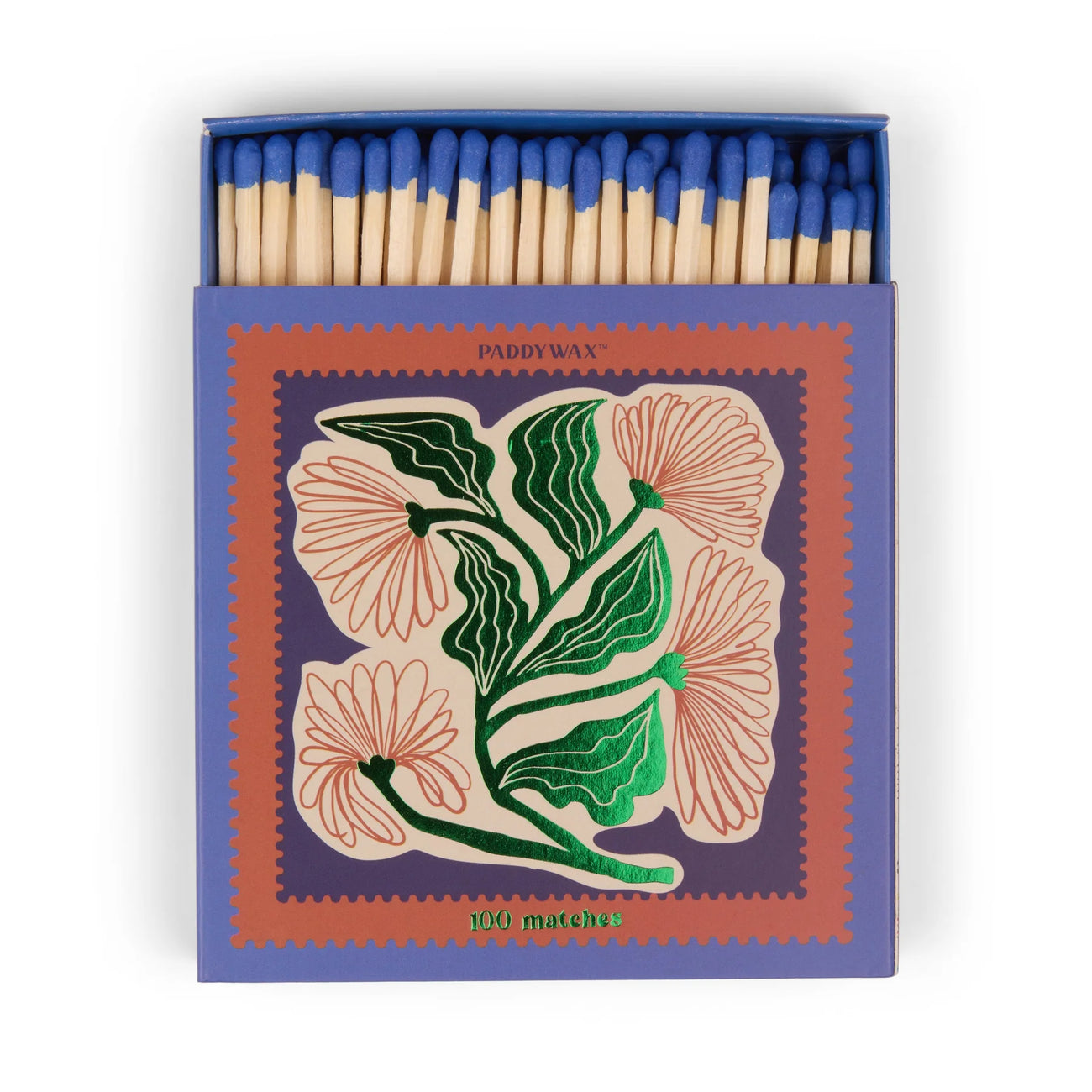 Boîte d'allumettes - Cobalt Tips ‐ Floral