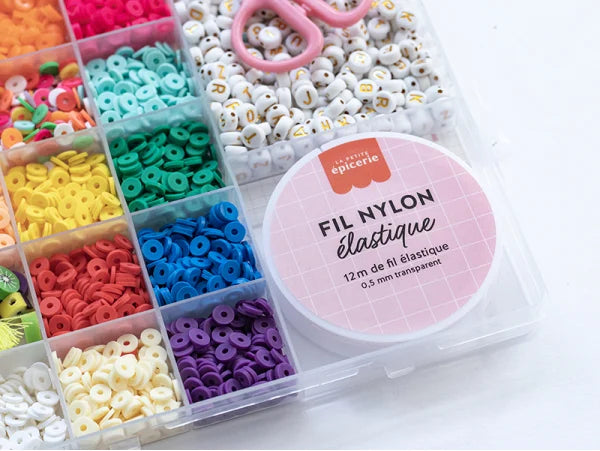 Boîte de 16 couleurs de perles heishi 6 mm - Pop