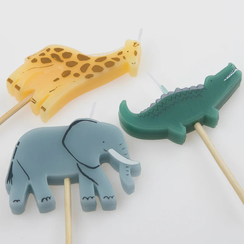 Assortiment de 6 bougies Safari - MERI MERI