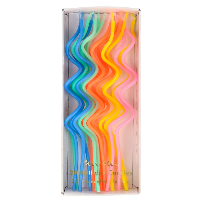 Bougies torsadées multicolores