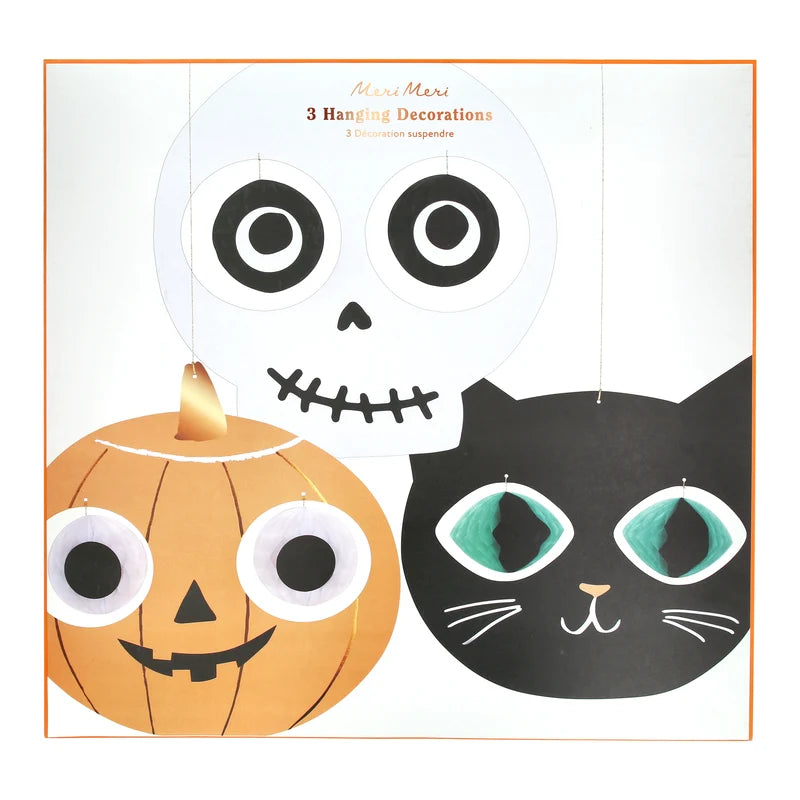Décorations suspendues Têtes d’Halloween – Lot de 3