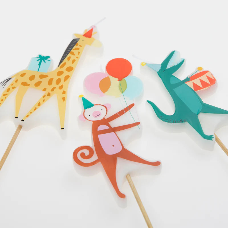 Assortiment de 4 bougies Parade des animaux - MERI MERI