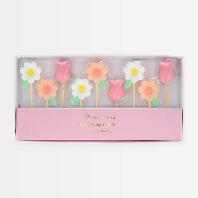 Assortiment de bougies fleurs - MERI MERI