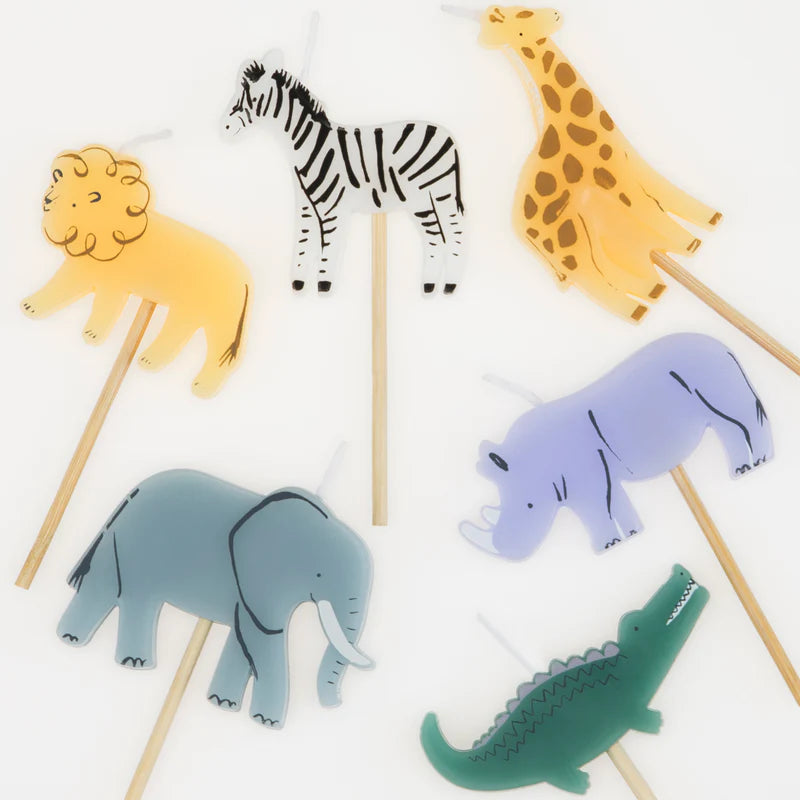 Assortiment de 6 bougies Safari - MERI MERI