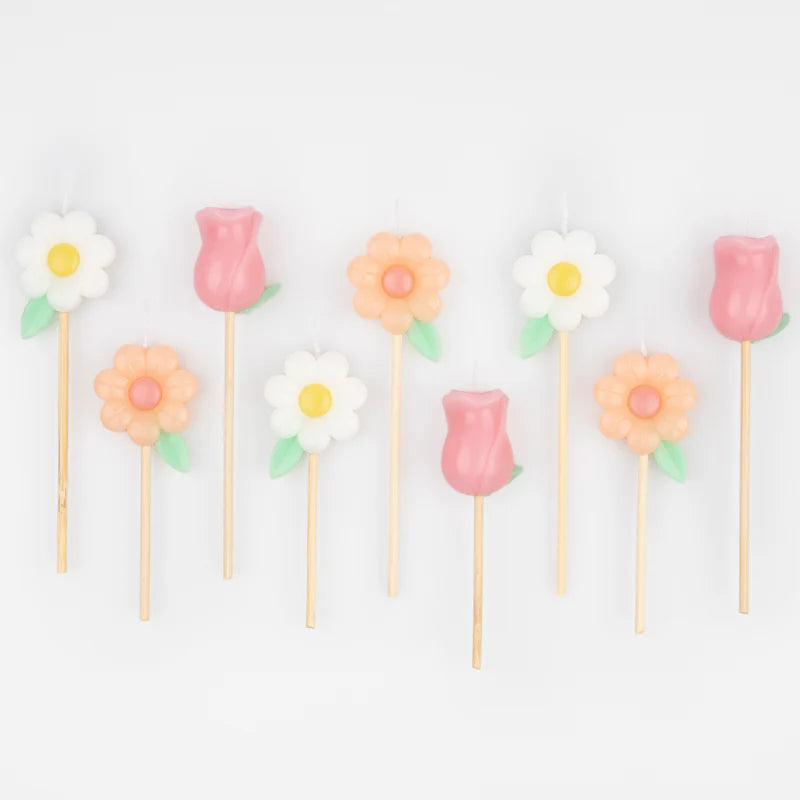 Assortiment de bougies fleurs - MERI MERI