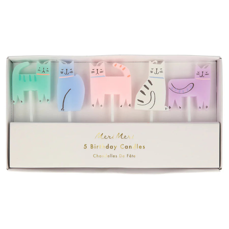 Set de 5 bougies chat - MERI MERI
