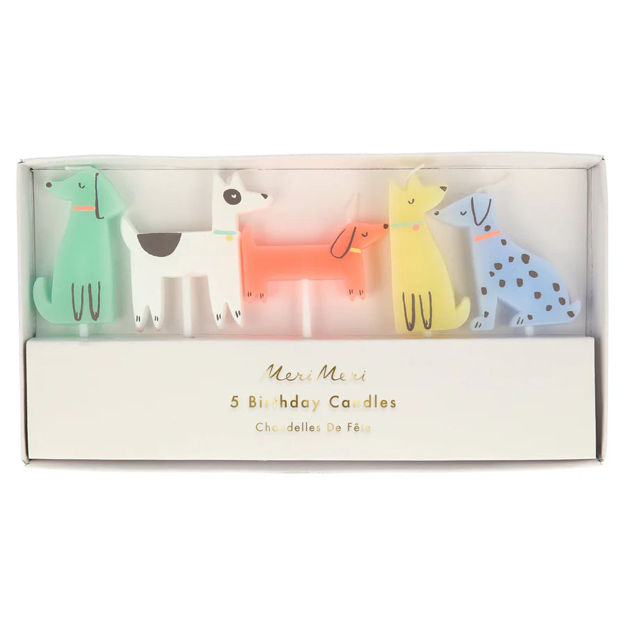 Set de 5 bougies chien - MERI MERI