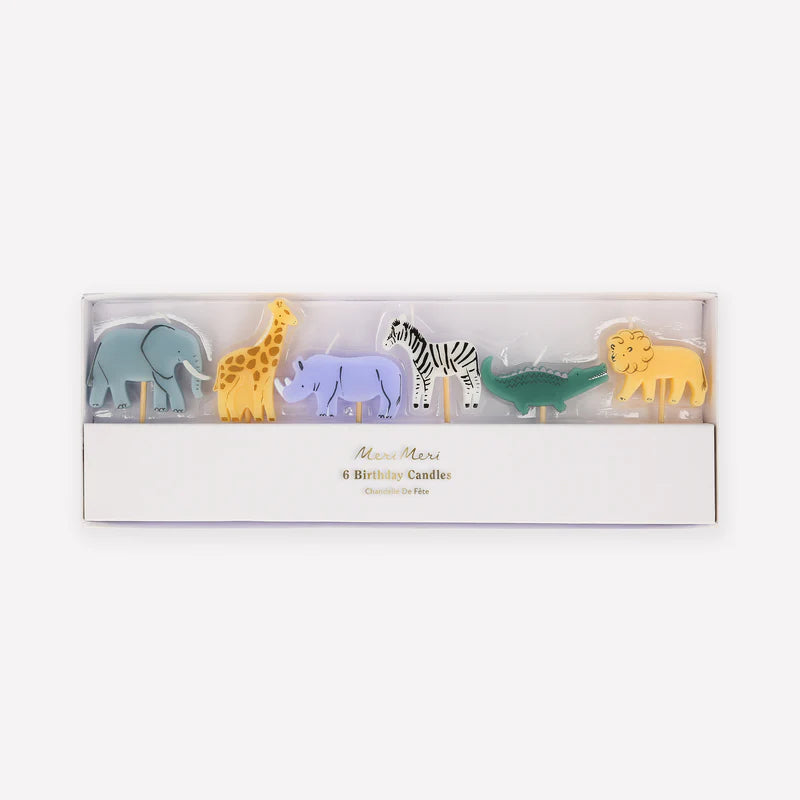 Assortiment de 6 bougies Safari - MERI MERI