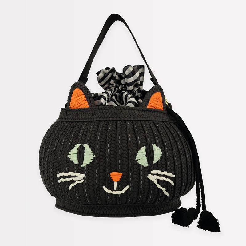 Panier Chat en rafia pour la récolte des bonbons -  MERI MERI
