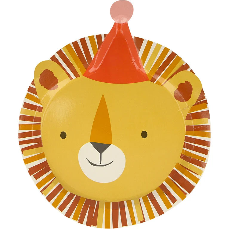8 Assiettes Découpées La Parade des Animaux