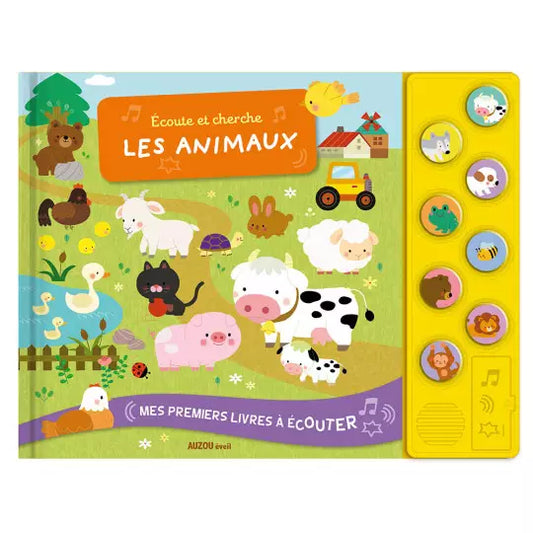 Mes premiers livres à écouter - Écoute et cherche les animaux